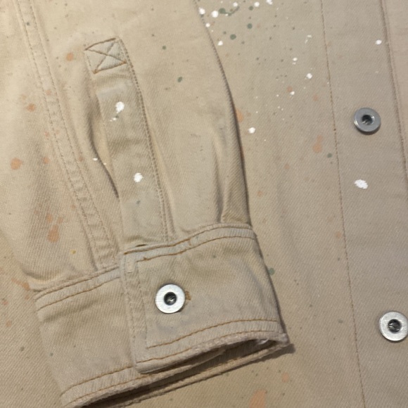 HUDSON CLOTHING Confetti Sands Denim Paint Splatter Button Down - Picture 9 of 14